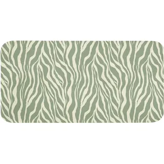 BADEMATTE Zebra - Motiv - Grün Badezimmerteppich 120x60 cm