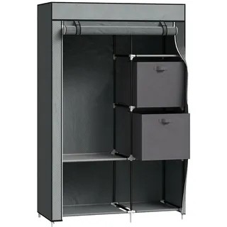 Homcom Stoffschrank 102 x 162,5 x 42,5 cm Dunkelgrau