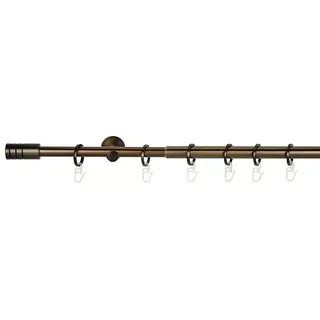Expo Ambiente Stilgarnitur Rillcube  (Länge Gardinenstange: 120 cm - 210 cm, Bronze)