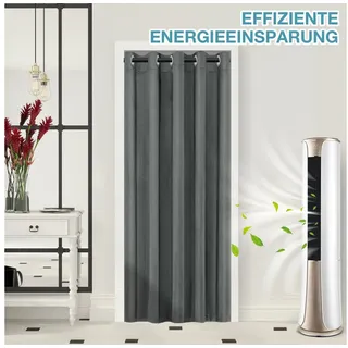 Jibenhome Türvorhang Türvorhang Ösen,Thermo Vorhang,Tür Vorhang Blickdicht, Verdunkelnd,Raumtrenner