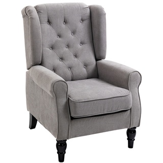 HOMCOM Sessel, Breite: 74 cm, inklusive Auflagen - grau