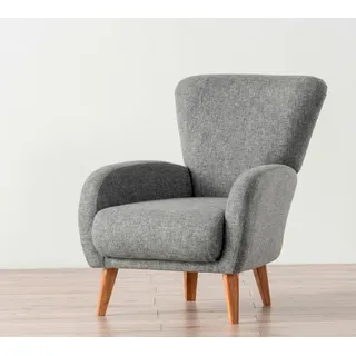 JV Möbel Bequemer Sessel Modernes Design 75 x 90 x 90 cm Grau mit Kissen