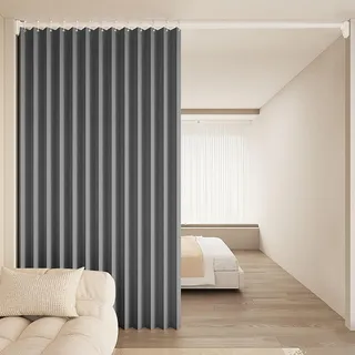 DSSHENGDS Anpassbar Badezimmer aus wasserdicht beschwerer duschvorhang,faltbar Vorhang dusche,für Badewanne Bad Schlafzimmer-Gray- 180x200cm