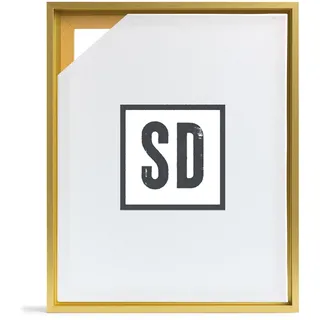 Stallmann Design Schattenfugenrahmen für Keilrahmen | 30x45 cm | Gold | MDF Rahmen für Leinwände mit Tiefeneffekt | mit Montagezubehör | Rahmen ohne Glas und Rückwand