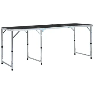 vidaXL Campingtisch Klappbar Grau