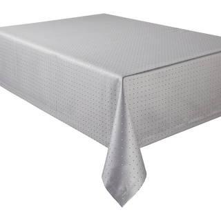 Tischdecke CURT BAUER "Damast, 3815 Petito" Tischdecken Gr. Ø 180 cm, 1 St., rund, grau (platinfarben) Tischdecke Tischwäsche Tischdecken