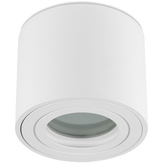 Sweet LED Aufbauleuchte Bad flach Aluminium weiß matt IP44 Badezimmer, ohne Leuchtmittel, Aufbaustrahler LED, Aufbauspot