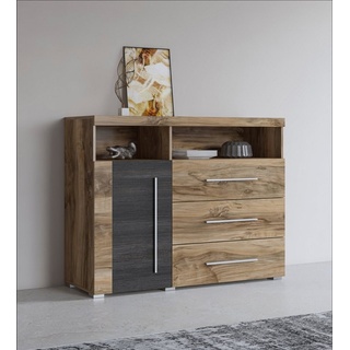 INOSIGN Sideboard »Roger,Breite 120cm, moderne Anrichte mit 3 Schubladen«, Kommode mit viel Stauraum, Masse 120x92x38,5 (B/H/T), braun