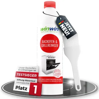 winwinCLEAN® Backofenreiniger & Grillreiniger I Starker Intensivreiniger | Testsieger Stiftung Warentest I Fettlöser für hartnäckige Ablagerungen I Backofen, Gasgrill, Glaskeramikkochfeld I Original-1,0L