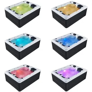 Outdoor Whirlpool mit Heizung LED Ozon Hot Tub Spa für 2 -  3 Personen Garten ⚡
