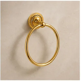Belle Arti Handtuchhalter Luxus Handtuchhalter Handtuchring Handtuchstange Badaccessoire Messing, Badetuchhalter Badetuchaufhänger Badetuchhaken gold poliert rostfrei goldfarben