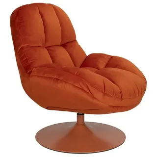 Vintagehaus Loungesessel Retro Drehsessel Beefy orange