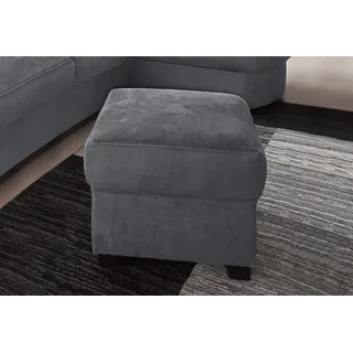 sit&more Polsterhocker Pandora Mikrofaser 58 x 45 x 58 cm Grau