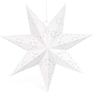 Papier Stern Dekoration, Weihnachtsdeko Fenster, 7 Zackig Faltsterne, 45 Cm Durc