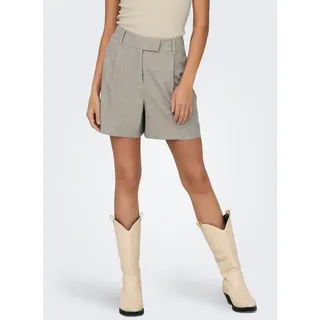 ONLY Shorts ONLLINDA – Shorts mit hoher Taille und weitem Beinschnitt Materialmix, High Waist braun XS (34)