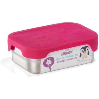 Affenzahn Lunchbox, mit Snackbox, aus Edelstahl, für Kinder rosa