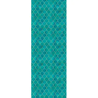 Queence Vinyltapete Aurora 90x300 cm 90 g Blau/Türkis