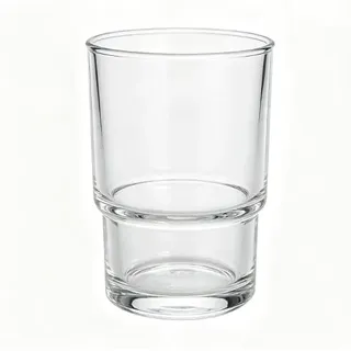 Zahnbürstenbecher, Mattierte Ersatzglas Badezimmer Becher, Zahnputzbecher Glas, Wiederverwendbar, Ersatz für Wandmontage Mundspülbecher, für Zubehör, Haushalt, Hotel (Transparent)