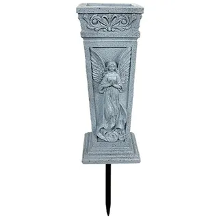 CAKEEYUM Friedhofsvasen für Grab, Gedenkstätte, Friedhofsvase mit Erdspießen, Grabblumenhalter aus Kunstharz für frische/künstliche Blumen