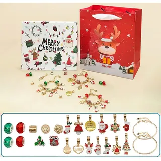 Schmuck Adventskalender 2025 für Damen & Mädchen – 24 Tage Countdown mit Halsketten, Ringen & Ohrringen – Weihnachtsgeschenk & Überraschungsset