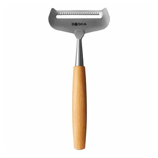 BOSKA HOLLAND Käsehobel Amigo, Edelstahl, Holz, für Weichkäse braun