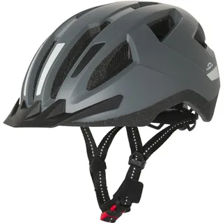 CRIVIT Fahrradhelm mit Rearlight (Grau, S/M)