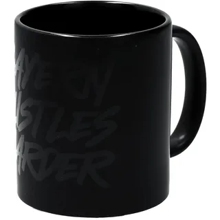 FC Bayern München Basketball I Tasse Hustles Harder I Schwarz I 0,3 l