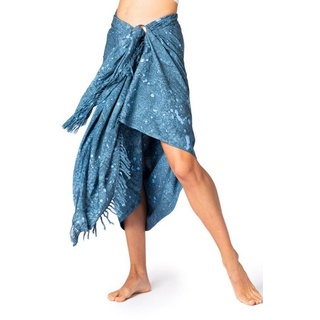 PANASIAM Pareo Sarong Starlit Wachsbatik aus hochwertiger Viskose Strandtuch, Strandkleid Bikini Cover-up Tuch für den Strand Schultertuch Halstuch 250x116cm