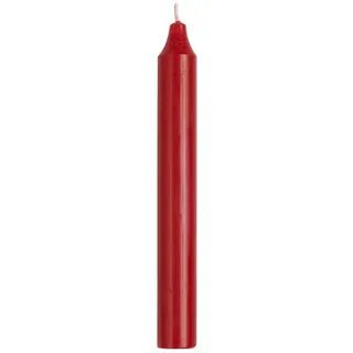 Ib Laursen Rustic-Kerze Stabkerzen Set Paraffin Kerzen Rustikale Tafelkerzen versch. Farben (1 Kerze), Perfekt für Adventskranz, Windlichter und Tischdekoration rot