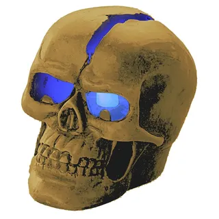 Lunartec Schädel-Leuchte "Crackhead" 1 blaue LED