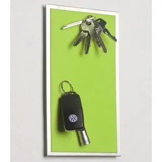 FLUX Objects Magnet - Schlüsselbrett aus Edelstahl, mit Filz in grün; 15 x 25 cm