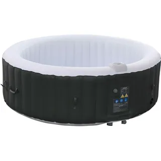 Arebos Whirlpool Ø208 cm x 68 cm Schwarz