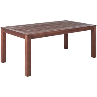Beliani Tuscania Gartentisch 180 x 100 x 73 cm Dunkelbraun
