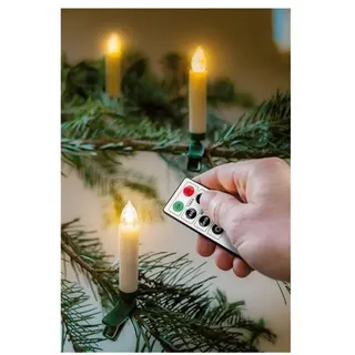 goobay Kabellose Weihnachtsbaumkerzen LED 10 Stück