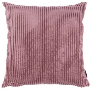SCHÖNER LEBEN. Fellkissen Kissenhülle Breitcord Baby Rib mauve 50x50cm, made in Germany,handmade,pflegeleicht rosa quadratisch | 50 cm x 50 cm