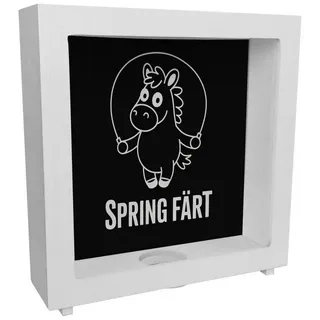 speecheese Spardose Spring Färt Rahmen Spardose aus Holz Pferd mt Springseil Cartoon