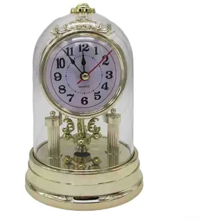 ARMYJY Tischuhr, Vintage-Stil, Tischuhr, antike Uhr mit Pendel und Glockenspiel, für Heimdekoration (Gold)