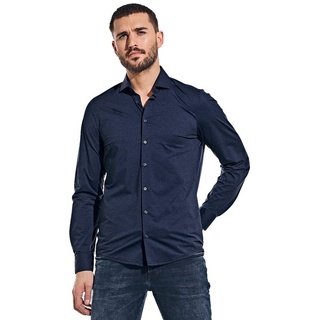emilio adani Langarmhemd Langarm-Hemd aus Jersey blau XL