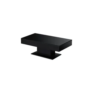 [en.casa] Couchtisch Lünen mit 2 Staufächern Schwarz Hochglanz