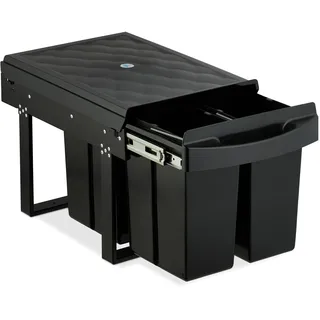 Relaxdays Einbaumülleimer 32 l Schwarz