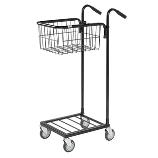 Kongamek Mini- Servierwagen In Schwarz Mit Korb 415x355x220mm Und Bremse