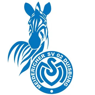Wandtattoo WALL-ART "Fußball MSV Duisburg Logo" Wandtattoos Gr. B/H/T: 80 cm x 113 cm x 0,1 cm, Fußball MSV Duisburg Logo, blau Wandtattoos Wandsticker selbstklebend, entfernbar