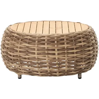 Dehner Lounge Tisch Ø 71 x 40 cm Braun/Naturbelassen