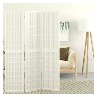 vidaXL Raumteiler 3-tlg. Paravent Japanischer Stil Faltbar 120x170 cm Weiß, 1-tlg. weiß 120 cm x 170 cm