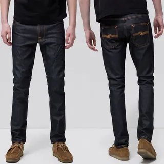 Nudie Slim Tapered Fit Jeans - Lean Dean - Dry 16 Dips, Größe:W30, Schrittlänge:L32 - Schwarz