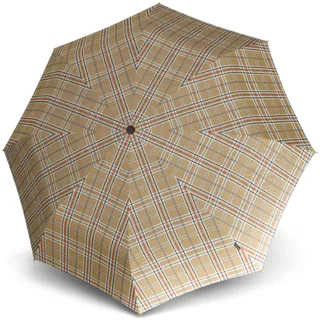 Knirps Regenschirm T.200 Medium Duomatic Check Beige