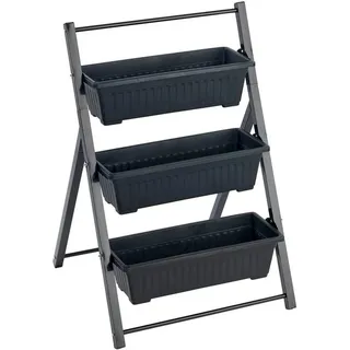 Maximex Vertikales Hochbeet 56,5 x 85 x 61 cm Schwarz