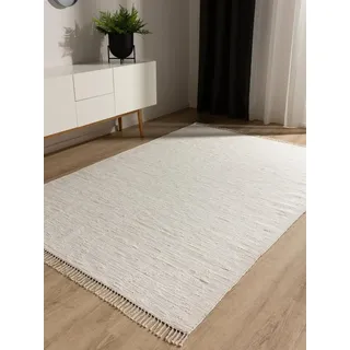 benuta basic Tom Kurzflorteppich 60 x 100 cm Weiß