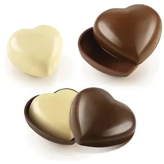 Silikomart Secret Love Silikonformen 123 x 115 h 4,4 cm + 93 x 99 h 3,6 cm