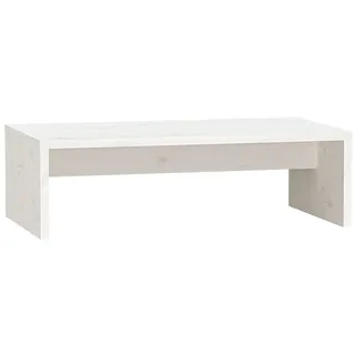 vidaXL Monitorständer Schreibtischaufsatz Monitorerhöhung Bildschirm Aufsatz Bildschirmerhöhung Bildschirmständer Weiß 50x27x15cm Massivholz Kiefer